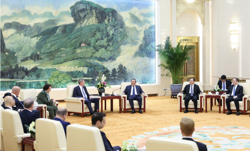 李强会见美中贸易全国委员会董事会代表团